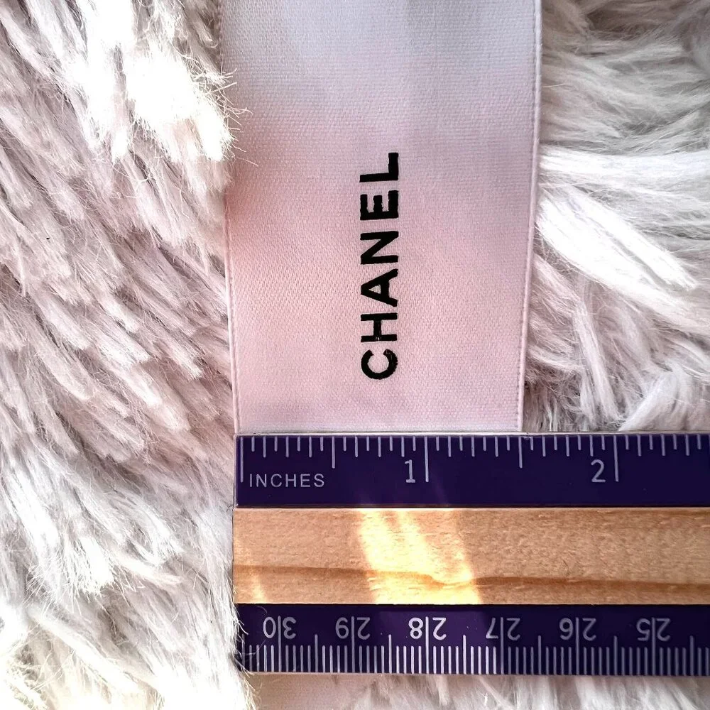 CHANEL SATIN RIBBON 1.5” WIDE 96" Long – WHITE & BLACK - Picture 1 of 4